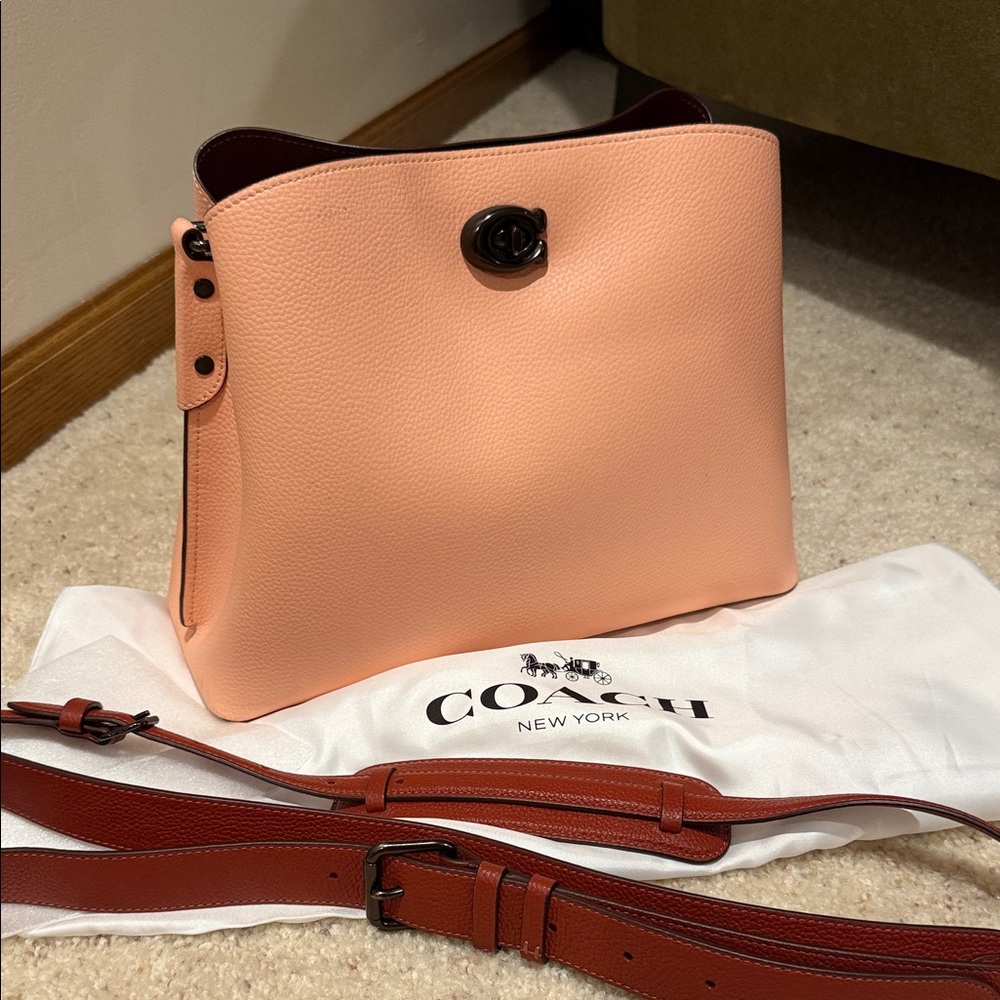 Coach Coral Leather Shoulder Bag
